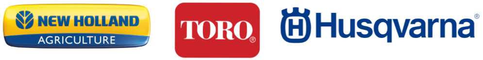 New Holland Logo, Toro Logo, and Husqvarna® logo
